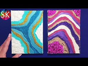 Geode Painting technique for Beginners | Crystal Mineral Agate Art