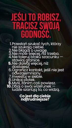 💎 10 Złotych Zasad Szacunku #cytaty #motywacja #głębokiecytaty