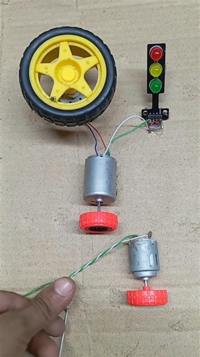 Dc Motor Regenerative System Powering Traffic light & Gear Motor Wheels