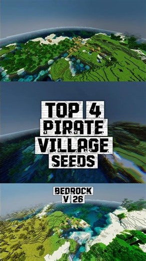 ⚓ 4 Best Pirate Village Seeds for Survival | Minecraft Bedrock 26