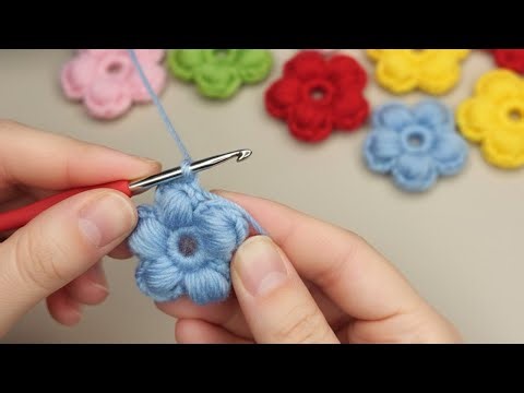 Crochet Puff Flower Blanket Tutorial For Beginners