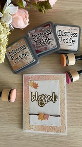 1.9K views · 13 reactions | Fall card using distress oxide and embossing folder. Love it! ❤️ #cardmaking #cardmakingideas #cardmakingtutorial #lovecards #lovecardmaking #scrapbookcards #scrapbooking #embossing #ideasdepapel #creative #handmadecards #lovepaper | crafty_keila | Facebook