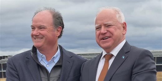 Xcel Energy unveils first phase of new solar plant, Walz talks with media