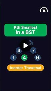 Kth Smallest Element in a BST | LeetCode 230 | Blind 75 #leetcode #codinginterview #faang