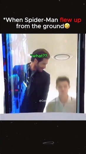 When Spider-Man flew up from the ground #jakegyllenhaal #tomholland