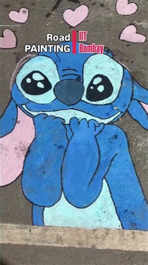 "IIT Bombay Road Painting 🎨🔥" #art #shorts