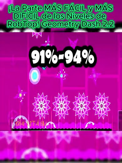 Niveles de Geometry Dash: Fáciles y Difíciles de RobTop
