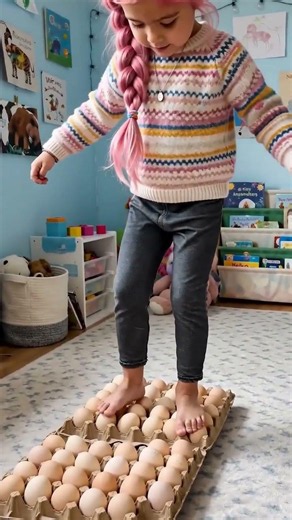 Can You Walk on Eggs? 🥚😮 #creativekids #diyfun