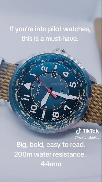 Citizen Promaster Nighthawk world time. A great watch. if you're into aviation style watches, this one's for you! #fyp #watchesoftiktok #watchcollector #watchlover #watches #menswatches #Japan #Citizen #citizenwatch