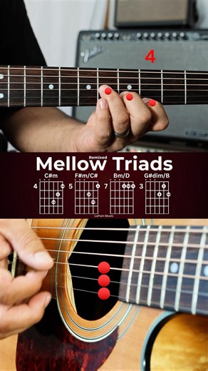 Triads + Melody | C♯m → F♯m/C♯ → Bm/D → G♯dim/B #Shorts