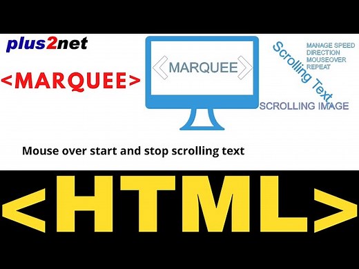 HTML marquee tag to stop and start scroll by using Mouse over and mouse out events in Div