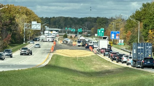 Two of 4 lanes on U.S. 33 reopened several hours after tanker crash spilled flammable liquid