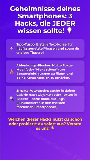 Geheimnisse deines Smartphones: 3 Hacks, die JEDER wissen sollte! | D...
