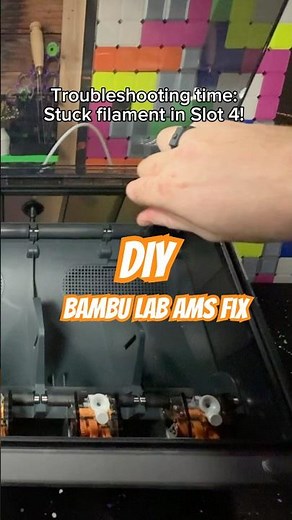 Bambu Lab AMS Stuck Filament Fix! 🛠️ | Slot 4 Troubleshooting #3dprinter