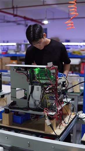 L-MARK Factory | Engineer Assembling Equipment on Production Line