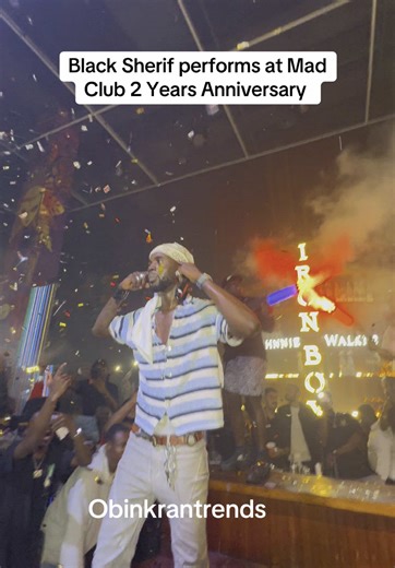 Black Sherif performs at Mad Club 2 Years Anniversary #fyp #blacksheriff #blacko #viralvideos