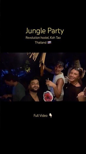 THE JUNGLE PARTY 🔥KOH TAO 🌴FULL EXPERIENCE! #shorts #kohtao #thailand