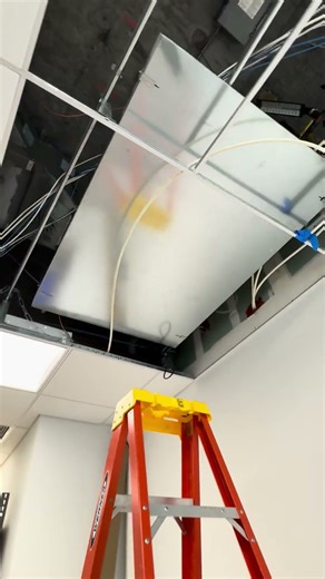 This ceiling heat pump is getting changed. #hvac #climatemaster