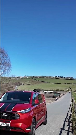 Drive by in the new Ford Transit custom Sport 2025 #fordtransit in artisan red.