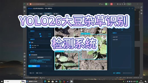基于YOLO26的大豆田间杂草识别系统性能评估与优化策略（项目源码+数据集+模型权重+UI界面+python+深度学习+远程环境部署）