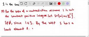 SOLVED:Using the well-ordering principle, prove that 1 is the smallest positive integer. (Hint: Prove by contradiction.)