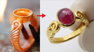 Natural ruby gold ring making process..#viral #trending #trend | Glimmering jewellery