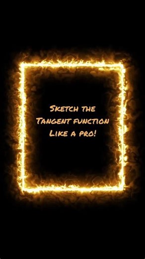 Sketch the tangent function like a PRO! #maths