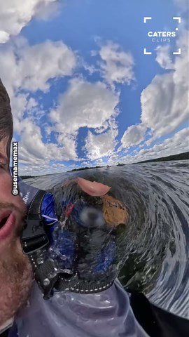 Runaway jet ski slams into rider
