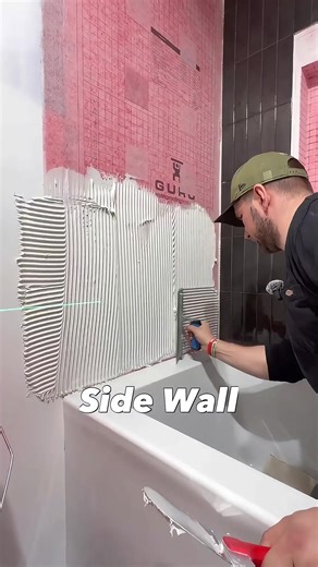 Subway tile install #diy #tools #construction