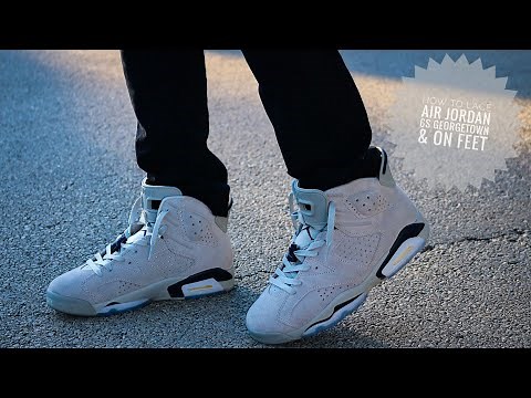 How To Lace & Style Air Jordan 6's "Georgetown" & On Feet 2022