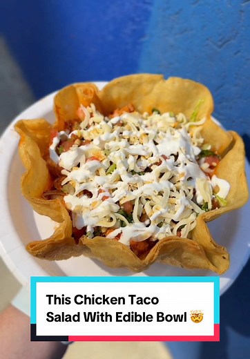 Delicious Chicken Taco Salad in an Edible Bowl