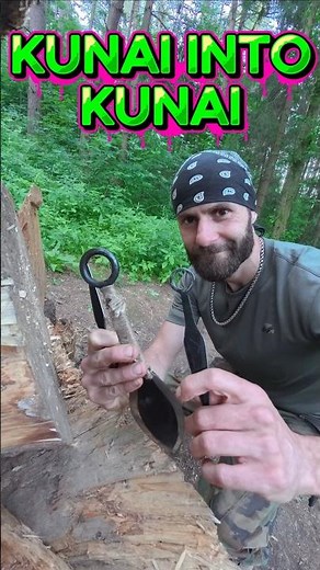 Kunai Into Kunai #ninja #knifethrowing #martialarts #sports
