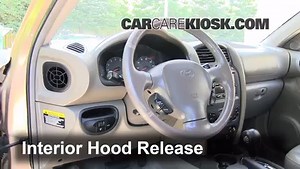 How To Open Hood: 2004 Hyundai Santa Fe GLS 2.7L V6