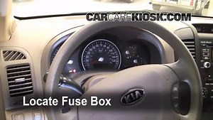 Interior Fuse Box Location: 2012 Kia Sedona LX 3.5L V6