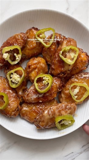 The secret to perfect Jalapeño Mayo Chicken Wings 🌶️🤤 #cooking #recipe #shorts