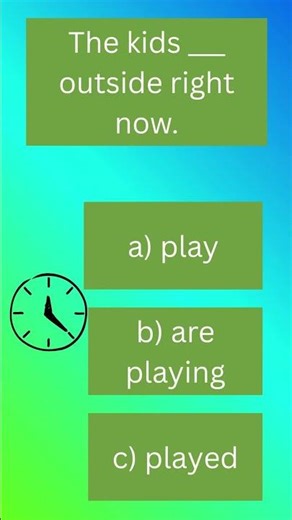 Present Continuous Tense in 30 Seconds | Quick English Exercises #quiz #word #educational #education