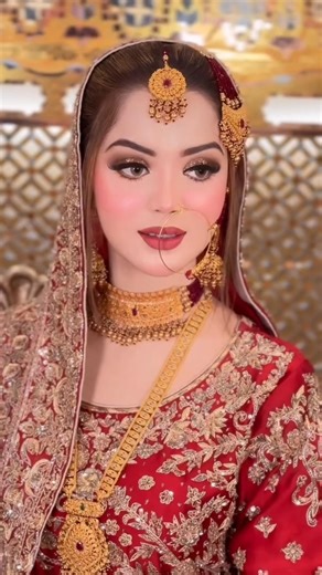 nikkah bride look 💄 bridal makeup 🌹 beautiful girl bride, miss Fatima makeover ❣️#bride #bridal