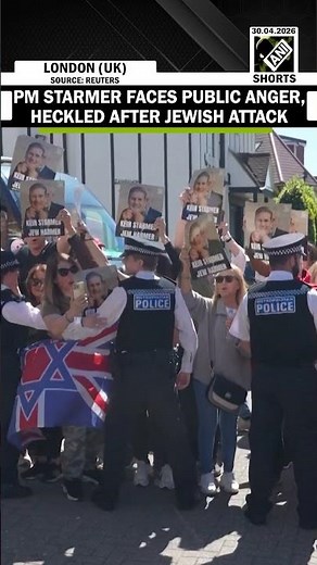 Protesters heckle PM Starmer on arrival in north London after Stabbings Incident