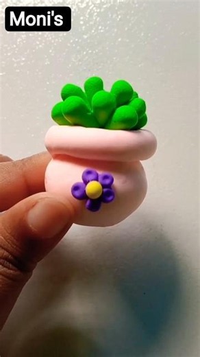 ✨How to make Chubby Little Clay Succulent 🌵🪴 #diy #art #viral #craft #clay #shorts #yt