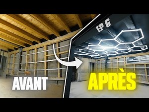 MOTORCYCLE GARAGE RENOVATION | Ep 6: Installing the Hexagonal LEDs 💡 The result is AMAZING!