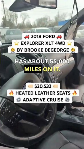 Brooke DeGeorge presents the 2018 Ford Explorer XLT with only 55,000 miles