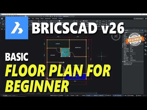BricsCAD v26 Basic Floor Plan Tutorial For Beginner