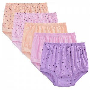Hbhpov High Waist Ladies Cotton Briefs Underwear of 5-Pack, Sizes S-3XL