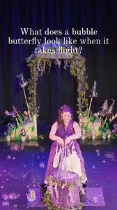What does a bubble butterfly look like when it takes flight? "Bubbles in Wonderland - The Magical Bubble Show" is full of moments of wonder and whimsy. Keep an eye out for upcoming tour dates at a theatre near you. #faeriemagic #bubblesinwonderland #bubbleologist #BubbleShow #bubbles #makingmemories #familyfun #thingstodo #magic #theatre | Bubbles The Pixie - official