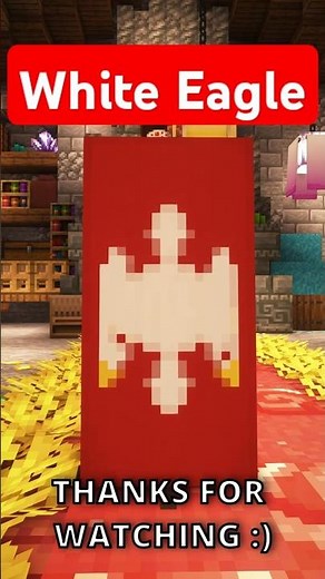 Cool Minecraft Banner 1 - White eagle #minecraft #minecraftbannerdesigns #bannerdesign