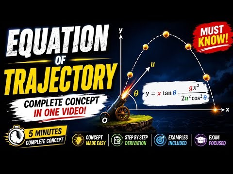 Equation of Trajectory in 5 Minutes | Projectile Motion Made Easy | JEE/NEET Physics