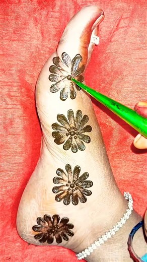 feet mehndi trick for beginners|easy mehndi design#shorts#mehndi#mehndidesign #viral#trending