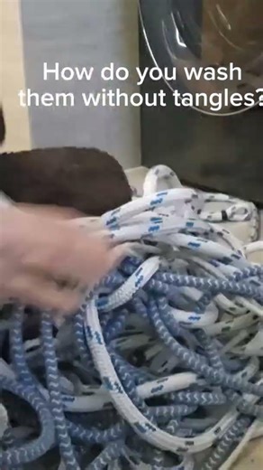 Help! How do you wash sailing ropes without this mess?