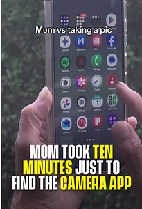 📱 She stepped outside in her pajamas, held the phone at every possible angle, scrolled through the home screen past Spotify and Netflix, and eventually found the camera. The photo she was trying to take was of the church across the road. It took a while. She got there. #funny #relatable #Pubity (@reemul_b via IG)