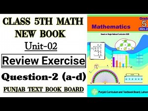 Class 5th Math New Book-Unit 2-Review Exercise Q2 (a-d)-5th Math Review Exercise 2-How to find HCF